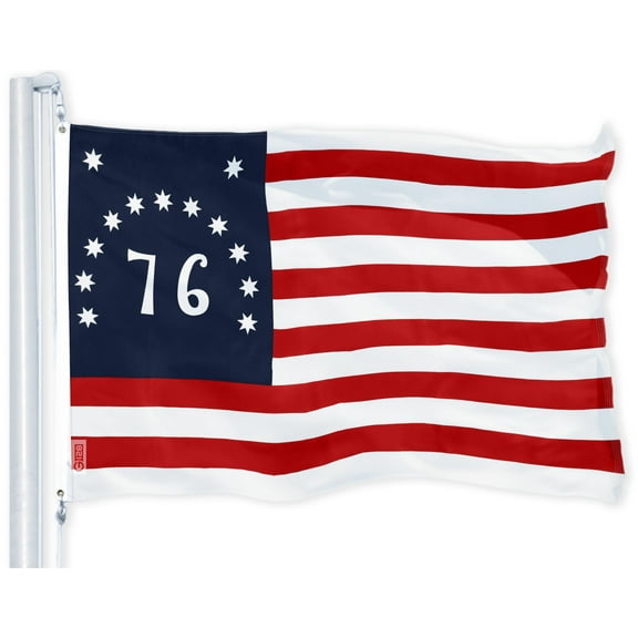 G128 – Bennington Historical American Revolution Flag | 3x5 feet | Printed 150D Quality Polyester – Indoor/Outdoor, Vibrant Colors, Brass Grommets, Much Thicker More Durable than 100D 75D Polyester