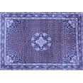 thumbnail image 1 of Ahgly Company Indoor Rectangle Medallion Blue Traditional Area Rugs, 2' x 3', 1 of 4