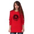 thumbnail image 5 of Whale Compass Free Spirit Animal Women's Long Sleeve T Shirt Brisco Brands S, 5 of 6