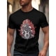 thumbnail image 1 of Men's T-Shirt,Short Sleeve Tee Shirt Casual Tops Electric Guitars Skeletons Crewneck T Shirts for Men, 1 of 8