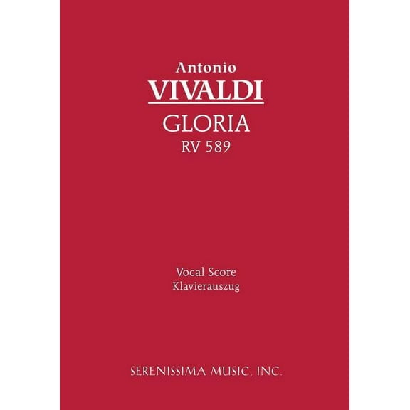 Gloria, RV 589: Vocal score, (Paperback)