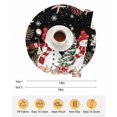 thumbnail image 6 of 13 Inch Round Placemats Set of 6, Black Christmas Non Slip Heat Insulation PP Table Mats, Snowman Xmas Tree Coastal Snowflake Starfish Washable Place Mats for Kitchen Dining Party Table Decor, 6 of 7