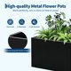 thumbnail image 3 of Macetero metálico para plantas de exterior, macetero cuadrado de acero con montaje a presión, diseño de base abierta., 3 of 6