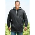 thumbnail image 2 of KingSize Men's Big & Tall Fleece Longer-Length Pullover Hoodie - 4XL, Heather Charcoal, 2 of 2