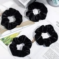 thumbnail image 3 of Ksopiavobs 12 Pieces Hair Scrunchies Velvet Elastics Scrunchy Bobbles Soft Hair Bands Hair Ties (Black), 3 of 6