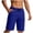 Blue, variant on Mens Quick Dry Casual Shorts with Pockets 9" Inseam Elastic Waistband Stretch Fit Athletic Hiking Shorts Army Green,Size L