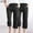 Black, variant on Kmdttou 2PC Fashion Womens Casual Solid Color Elastic Loose Pants Straight Wide Leg Trousers With Pocket