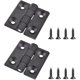thumbnail image 1 of Bisagras de gabinete de 2 piezas Bisagra de puerta Bisagra de puerta de gabinete Bisagras para puerta de gabinete Aleación de zinc con tornillos para puerta de gabinete de muebles, negro, 11 Feliz Sencillez, 1 of 5