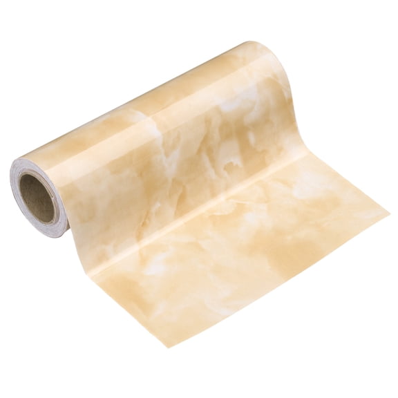 Uxcell Wood Grain Wallpaper Border 6" x 16.4ft Textured Frame Sticker, Yellow Jade