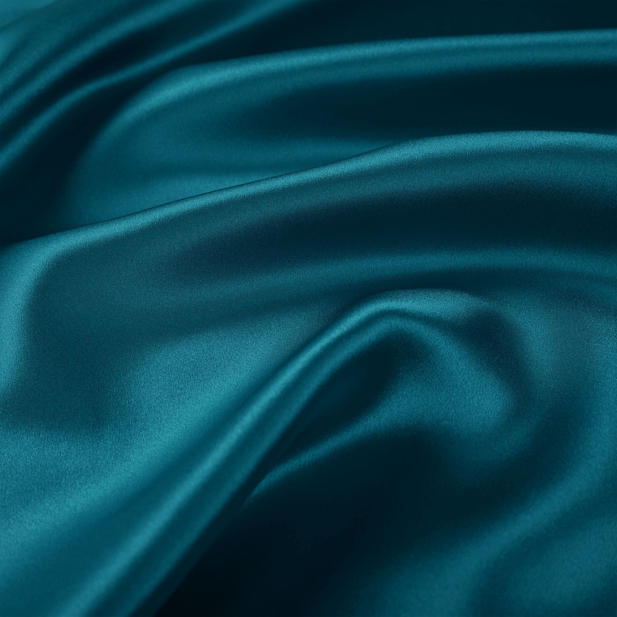 Unique Bargains 19 Momme Silk Pillowcase Envelope Closure Peacock Blue Standard