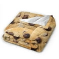 thumbnail image 2 of Chocolate Chip Cookie Blanket Gifts For Kids Adults - Lightweight Throw Blanket For Bedroom Living Room Decor Soft Fuzzy Fleece Cozy Plush Bed Couch 50"X40", 2 of 7