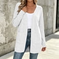 thumbnail image 6 of Women's Fall Cardigan Sweater Long Sleeve V-Neck Relaxed Fit Tops with Two Pockets, 6 of 9