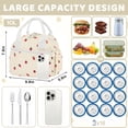 thumbnail image 5 of Inadays Lunch Box for Women, Insulated Lunch Bag Cute Corduroy Reusable Insulated Lunch Bags for Work Picnic or Travel, 5 of 8