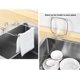 thumbnail image 3 of Colador de fregadero de cocina, 1 soporte de acero inoxidable con 100 unidades, bolsa de colador de fregadero, juego de cesta para residuos de alimentos, 3 of 5