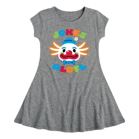 

Instant Message - Jokes Alotl - Toddler And Youth Girls Fit And Flare Dress