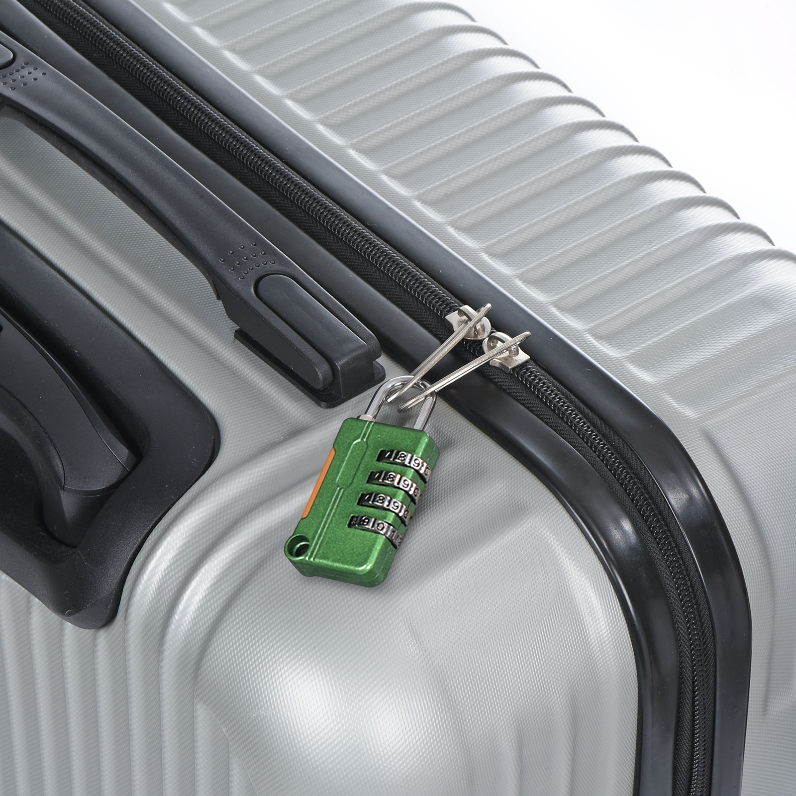 Unique Bargains Digit Combination Lock with Security Cable Green 0.5m
