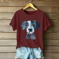 thumbnail image 2 of GERsome Short Sleeve T-Shirts for Women Cute Animal Graphic Crew Neck Shirts Summer Loose Fit Casual Basic Tees, Sizes S-2XL, 2 of 4