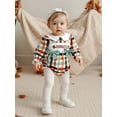 thumbnail image 6 of BemeyourBBs Thanksgiving Baby Girl Romper Plaid Embroidery Letters Turkey Bodysuit, 6 of 9