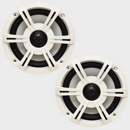 PQN Audio Boat Coaxial Speakers RV652BTWLD | 6 3/4 Inch White W/ LED