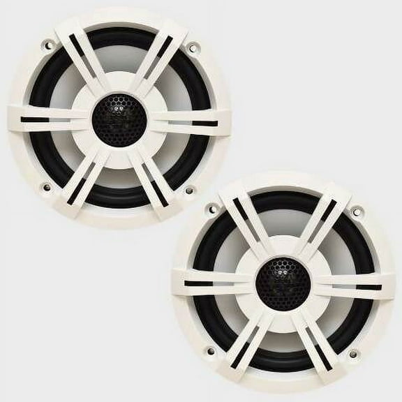 PQN Audio Boat Coaxial Speakers RV652BTWLD | 6 3/4 Inch White W/ LED