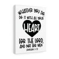 thumbnail image 4 of Scripture Walls  With All Your Heart Colossians 3:23 Bible Verse Canvas Christian Wall Art Ready to Hang Unframed, 4 of 12