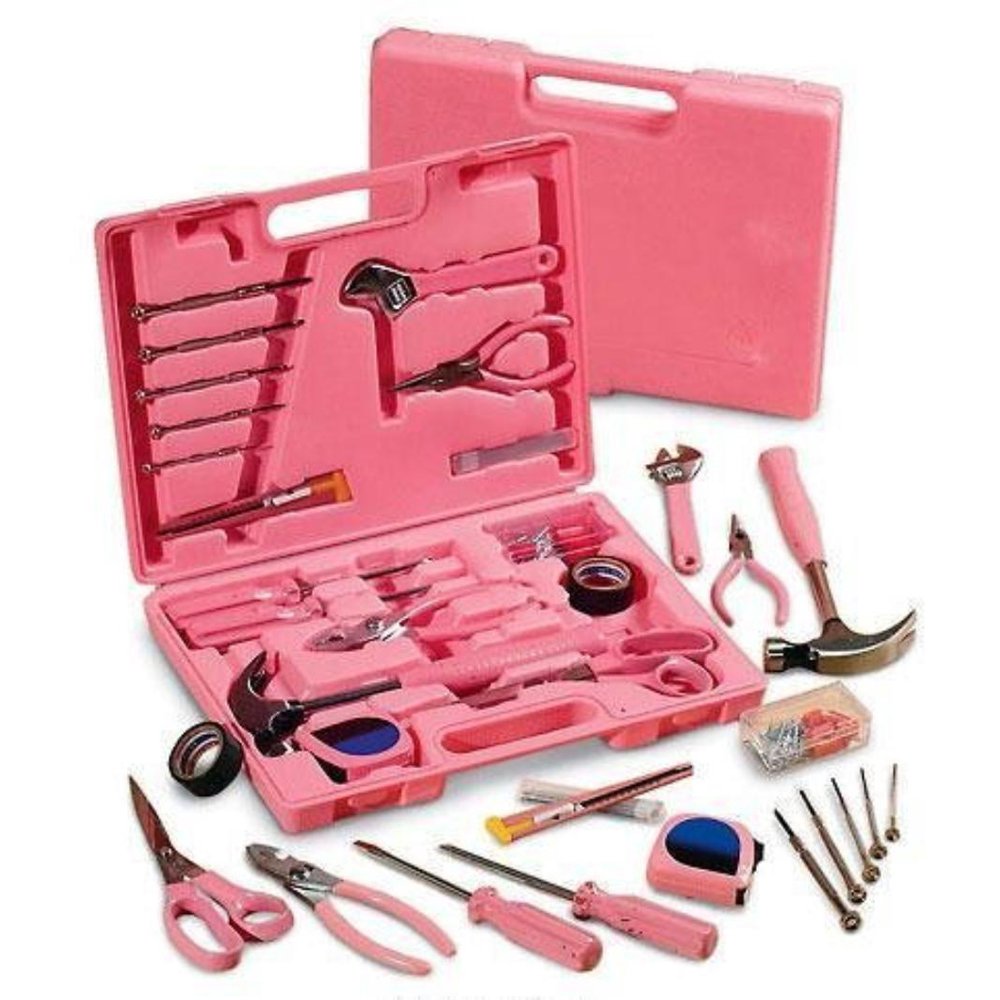 105 Pc Ladies Pink Tool Kit, Tackle home maintenance projects & repairs with this SteelTec tool