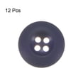 thumbnail image 3 of Uxcell 12pcs 32L Sewing Buttons 4/5"(20mm) Resin Round Flat 4-Hole Army Uniform Craft Buttons, Dark Blue, 3 of 5
