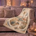 thumbnail image 6 of Southwestern Desert Arch Cactus Art, Peaceful Mountain Lake Scene, Warm Flannel Blanket for Cabin and Lodge with Detailed Artwork, Outdoor Lovers Camping Gift, Artistic Home Decor, 6 of 9