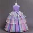 thumbnail image 4 of HAWEE Girls Unicorn Princess Dress Fancy Party Costume Dress up Wedding Birthday Party Gown for Age 2-11 Years Old, 4 of 8