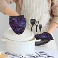 thumbnail image 6 of Pofeuu Lilac Print Thickened Mini Silicone Oven Mitts Heat Resistant, Rubber Oven Mitt Gloves, Finger Pinch Grips, Pot Holder, Silicone Potholder, 6 of 7