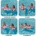 thumbnail image 3 of Pool Hammock, Set of 2 Floating Hammock Floating Bed Lounger Inflatable 4-in-1 Portable Foldable Floating Hammock Ultralight Floating Hammock,Dark Blu, 3 of 5