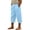 Sky Blue, variant on TGPMGRZ Linen Capri Pants for Girls Kids Fashion 2026 Button Side Elastic Waist Summer Beachwear White 3-4 Years