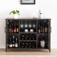 thumbnail image 4 of EastVita Wine Bar Cabinet with LED Light,Home Coffee Cabinet with Wine & Glass Rack,Kitchen Buffet Sideboard with Storage,Liquor Cabinet,Brown, 4 of 8