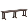 thumbnail image 2 of WestinTrends 65" Outdoor Dining Trestle Bench, All Weather Resistant hdpe Patio Seat, Dark Brown, 2 of 9