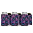 thumbnail image 1 of WIRESTER Neoprene Beer & Soda Sleeve Cover, Set of 6 Purple Peacock Feather, 1 of 3