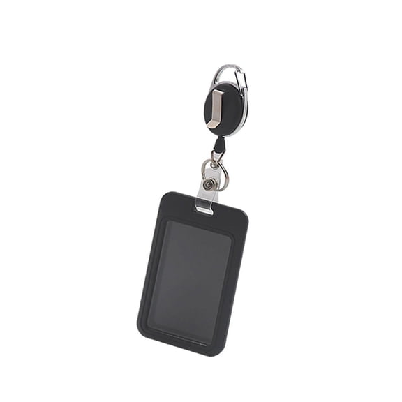 Retractable Badge Holder with Carabiner Clip Vertical IDs Cards Holder for Easy Access in Workplaces and Schools