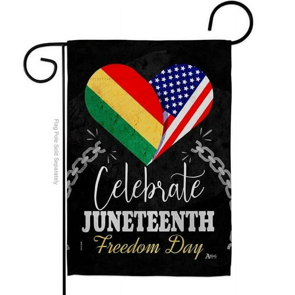 Americana Home & Garden G142997-BO 13 x 18.5 in. Jubilee Day Black History Juneteenth Double-Sided Decorative Vertical Garden Flags - House Decoration Banner Yard Gift
