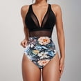 thumbnail image 2 of MSJUHEG Tie Side,One Piece Bathing Suit for Women,Ribbed One Piece Swimsuits for Women,V Neck,Push Up Bathing Suits for Women,High Waisted Bikini Sets for Women,Bathing Suit Monokini Black L, 2 of 4