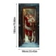 thumbnail image 3 of XWSHYW Decoraciones para El Hogar Cubierta de Puerta de Papá Noel para Navidad, Cartel Colgante para Puerta, Cartel de Fondo de Papá Noel para Puerta de Entrada de Casa, Decoraciones Navideñas para F, 3 of 6