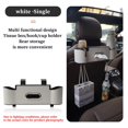 thumbnail image 1 of HOARBOEG Lambskin Pattern Multifunctional Car Seat Back Organizer Seat Back Hook Cup Storage Box, 1 of 3