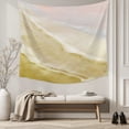 thumbnail image 5 of Yellow Coastal Wave Tapestry for Bedroom Wall Hanging Tapestry, Summer Modern Ocean Beach Ceiling Backdrop Tapestries Poster Blanket Wall Decor for Teens Room Living Room Dorm 59" x 90", 5 of 8