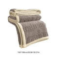 thumbnail image 3 of PRETXORVE Solid-Color Soft Carved Floral Designs Multi-Functional Flannel Coverlet, 3 of 6