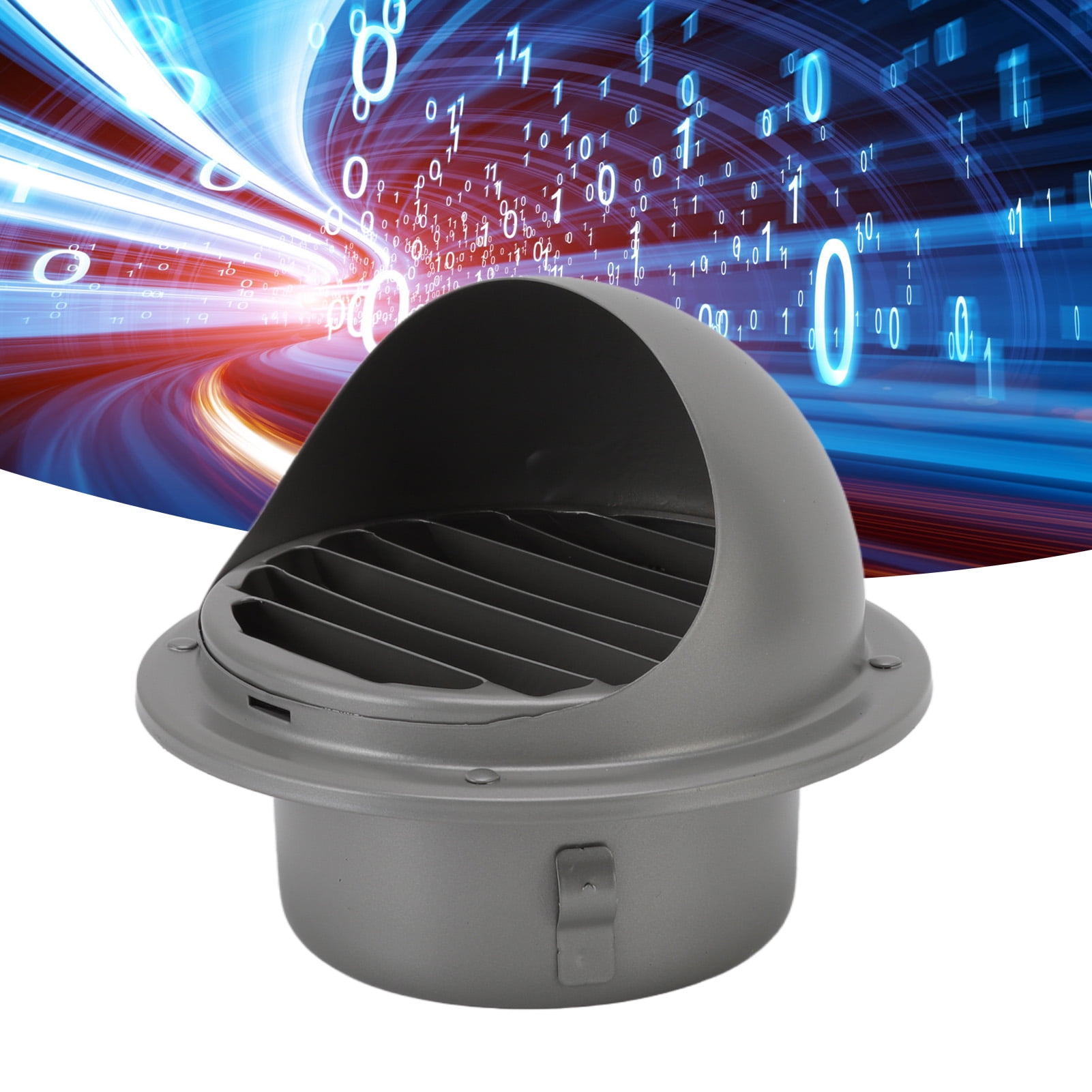 Riousery Stainless Steel Round Air Vent Louvered Cover 5.9 inches / 15 cm Waterproof Windproof External Wall Vent Outlet for Home Ventilation System