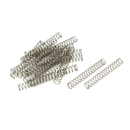 

0.3mmx4mmx30mm 304 Stainless Steel Compression Springs 20pcs