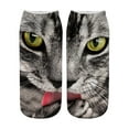 thumbnail image 3 of Cagogo under $5 5Pcs Cat Print Socks, Cat Face Print Socks, 3D Animal Pattern Mid-calf Socks, Unisex Cute Animal Socks, Soft Breathable Everyday Socks, Funny Cat Design Socks, 3 of 6