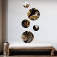 thumbnail image 3 of Designart "Marbled Dreamscape Gold and Black II" Modern Geometric Metal Wall Art Set of 5 Piece, 3 of 5