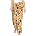 thumbnail image 2 of Picia Coffee Bun Hot Dog Womens Soft Woven Cotton Elastic Waistband Sleep Pajama Pant Lounge Sleep Pant With Pockets And Drawstring-X-Large, 2 of 9