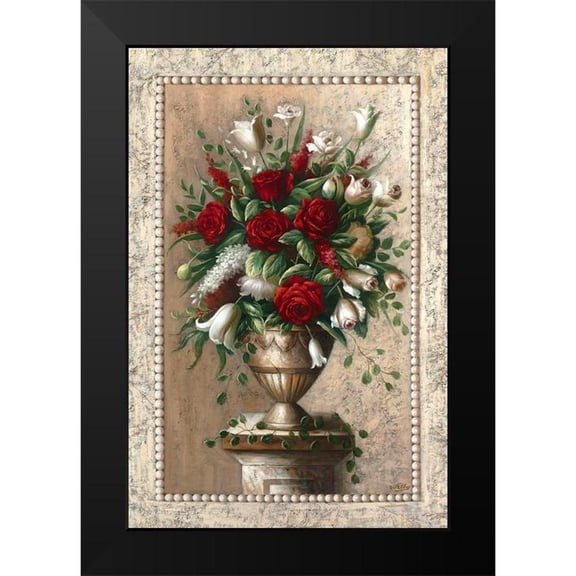 Welby 11x14 Black Modern Framed Museum Art Print Titled - Sonata in Red
