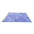 thumbnail image 2 of Ahgly Company Machine Washable Indoor Rectangle Patchwork Blue Transitional Area Rugs, 8' x 10', 2 of 4