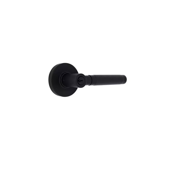 Woodcliff Matte Black Keyed Entry Door Handle Featuring Dual Keyway